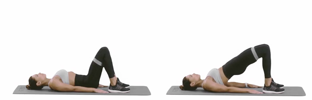 Pont de fessier avec bande de résistance