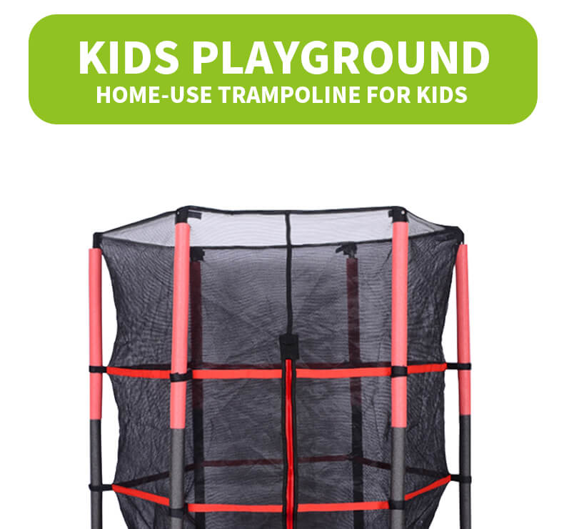 Trampoline ronde de 55 pouces avec filet en boîtier