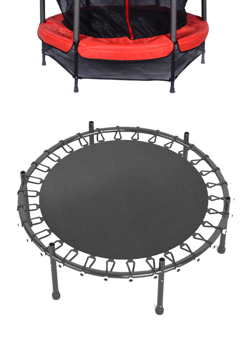 Trampoline ronde de 55 pouces avec filet en boîtier