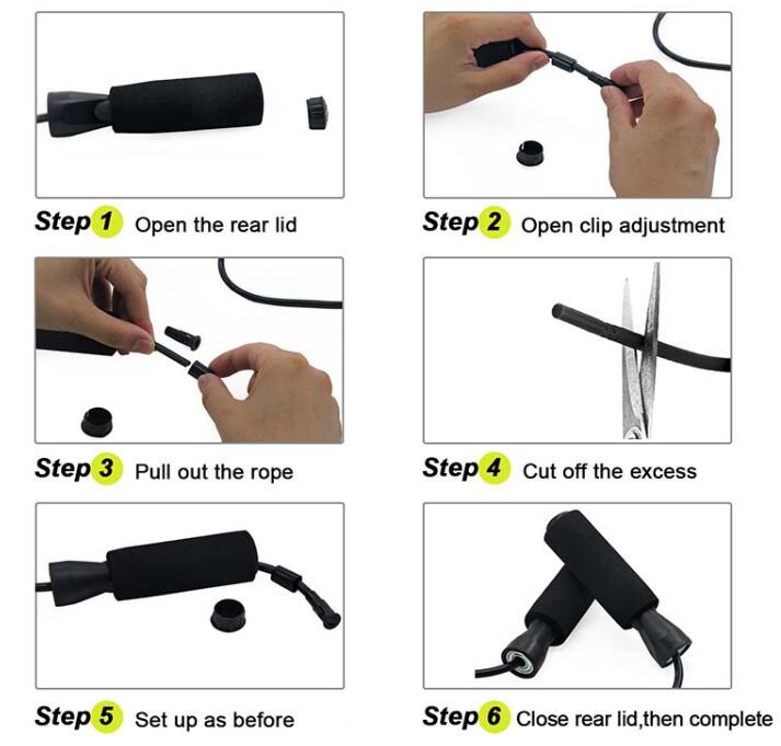 Sponge Handles Ropes Corde à sauter la corde de la corde à sauter la corde