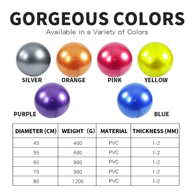 Balle de yoga en PVC Balle de yoga en PVC