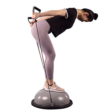 Balle bosu avec des bandes de résistance