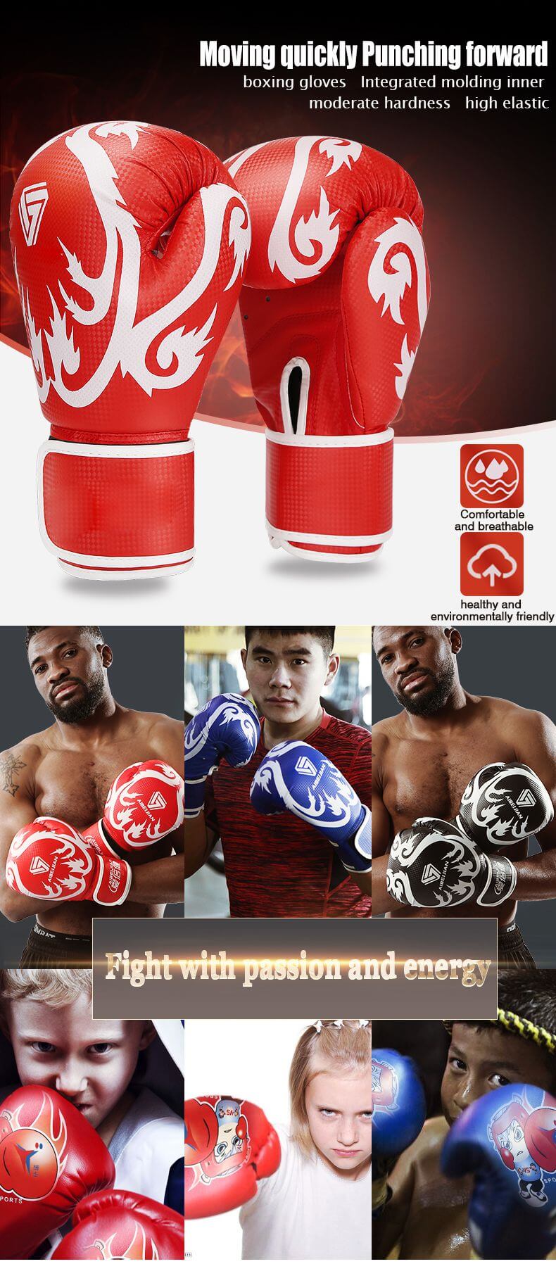 Gants de formation de boxe professionnelle Gants de formation de boxe professionnelle