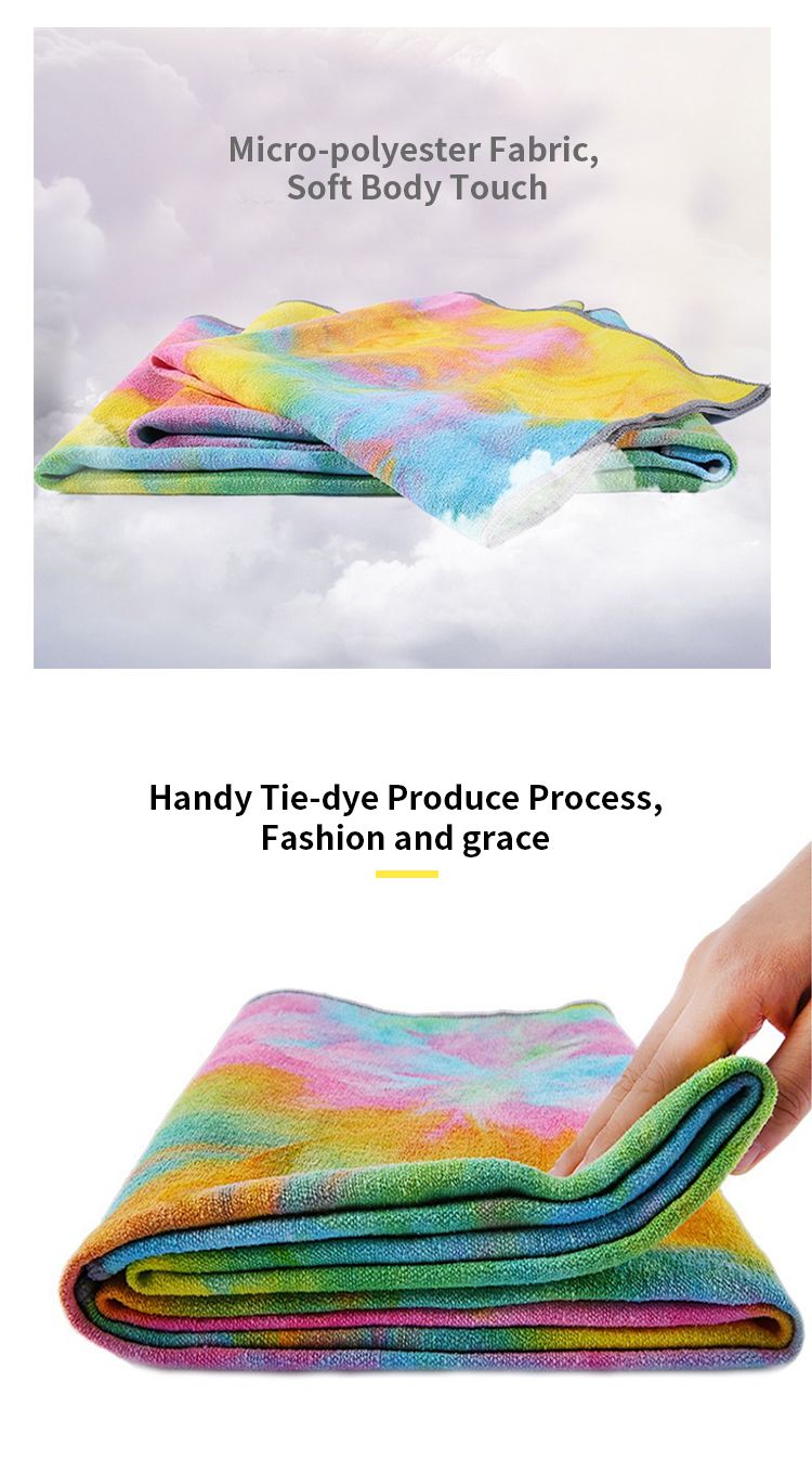Serviette de yoga à tie-dye