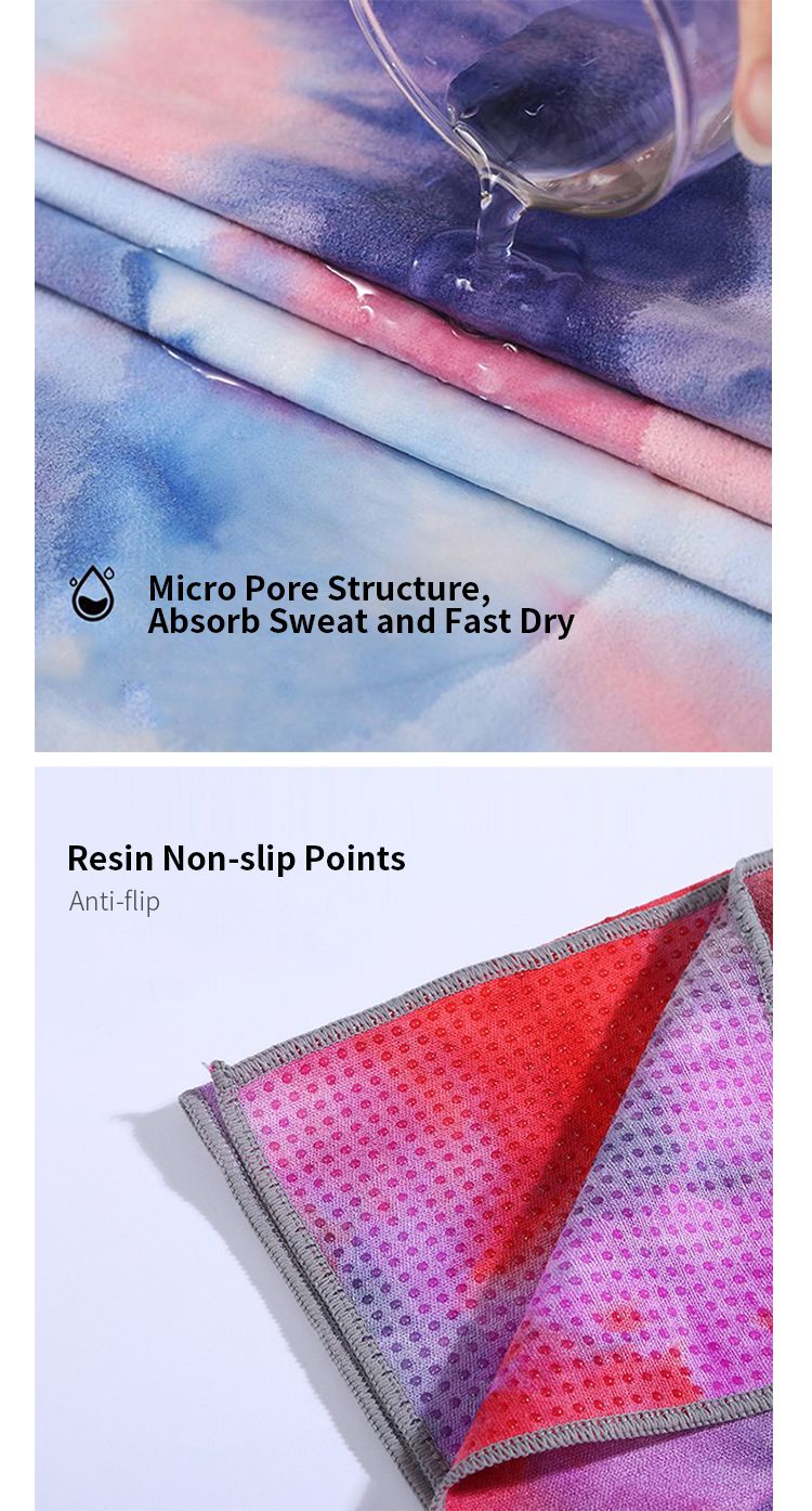 Serviette de yoga à tie-dye
