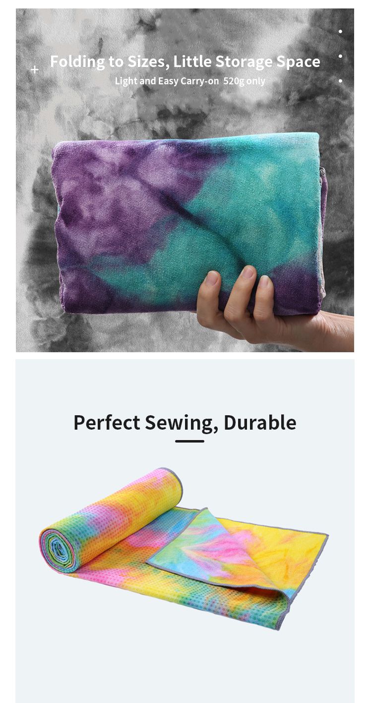 Serviette de yoga à tie-dye