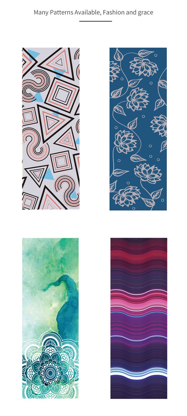 Serviette de yoga imprimée