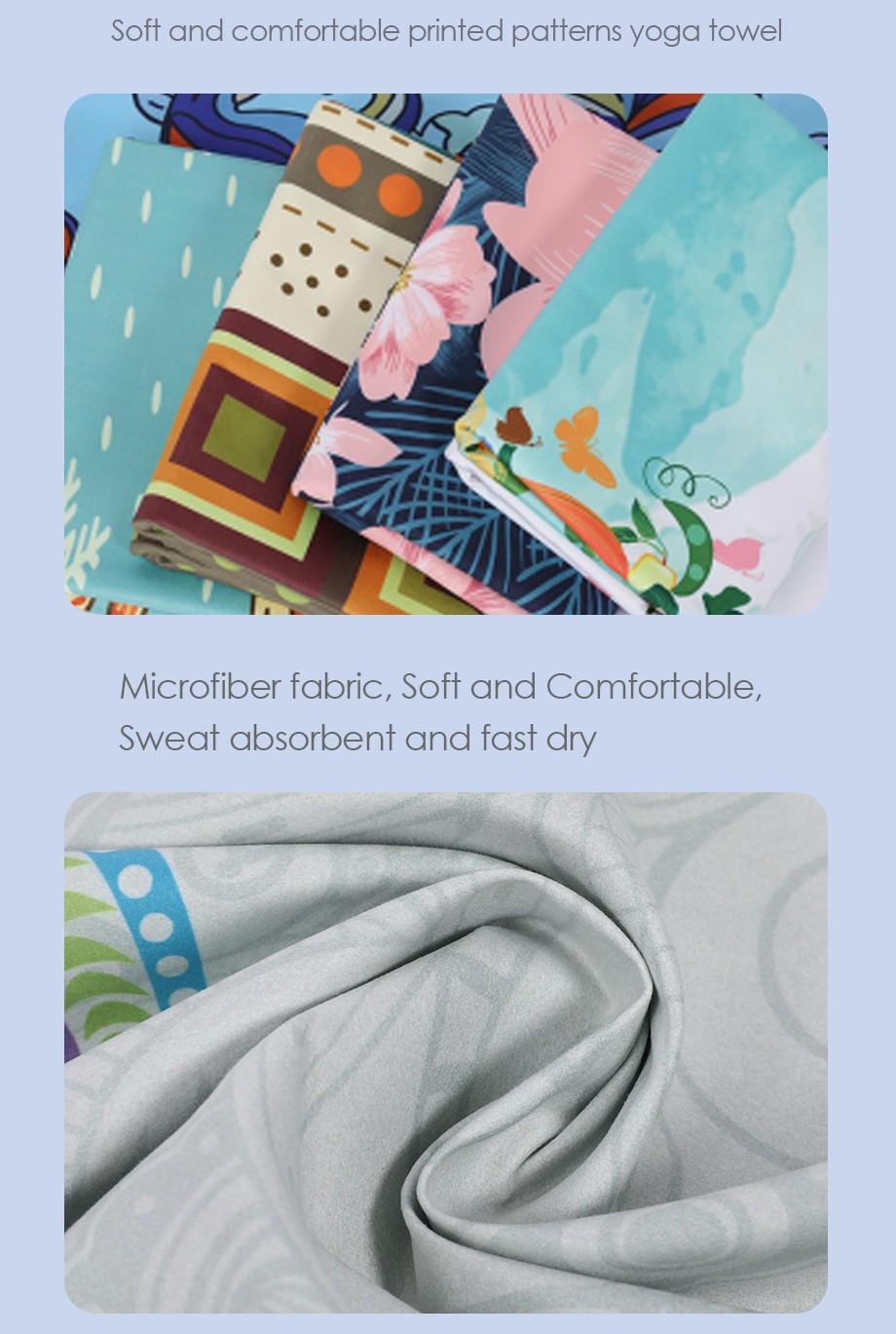 Serviette de yoga en microfibre
