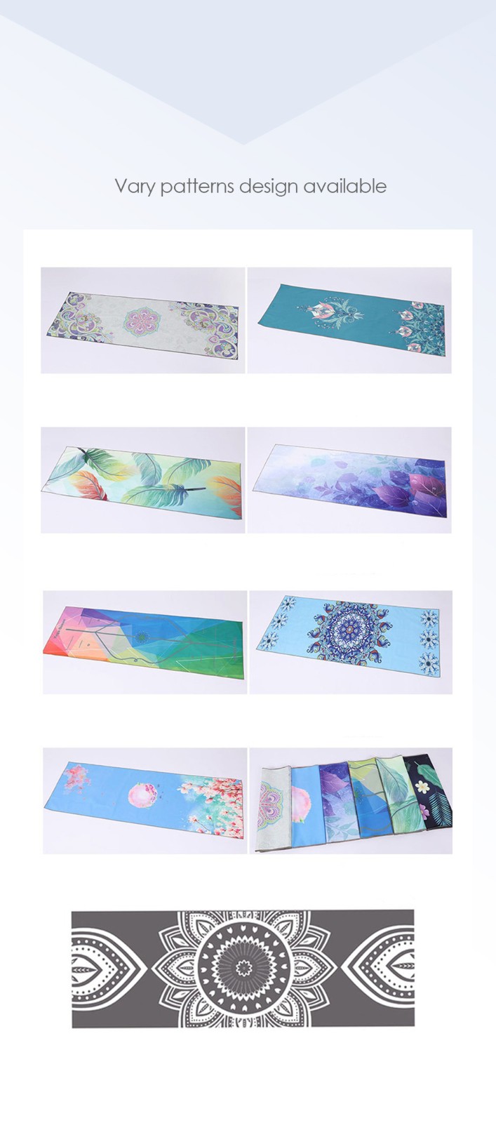 Serviette de yoga en microfibre