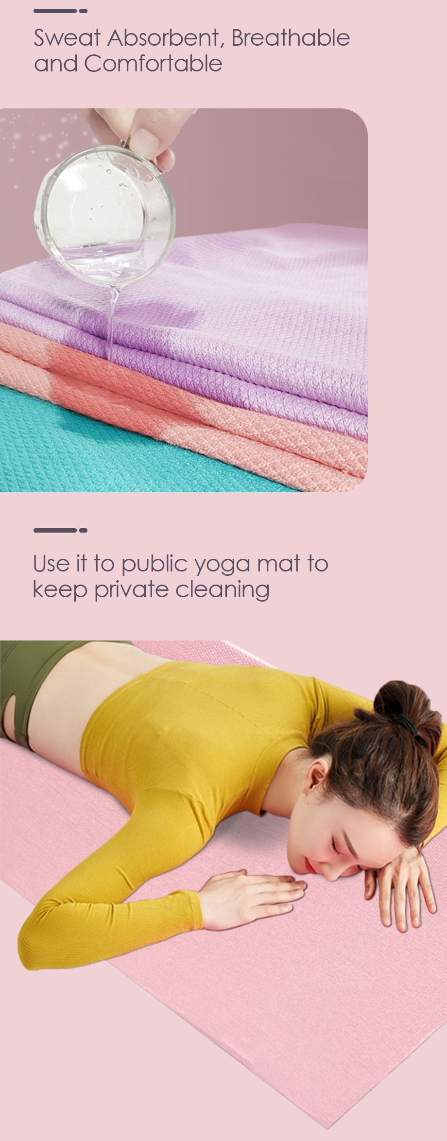 Serviette de yoga pratique