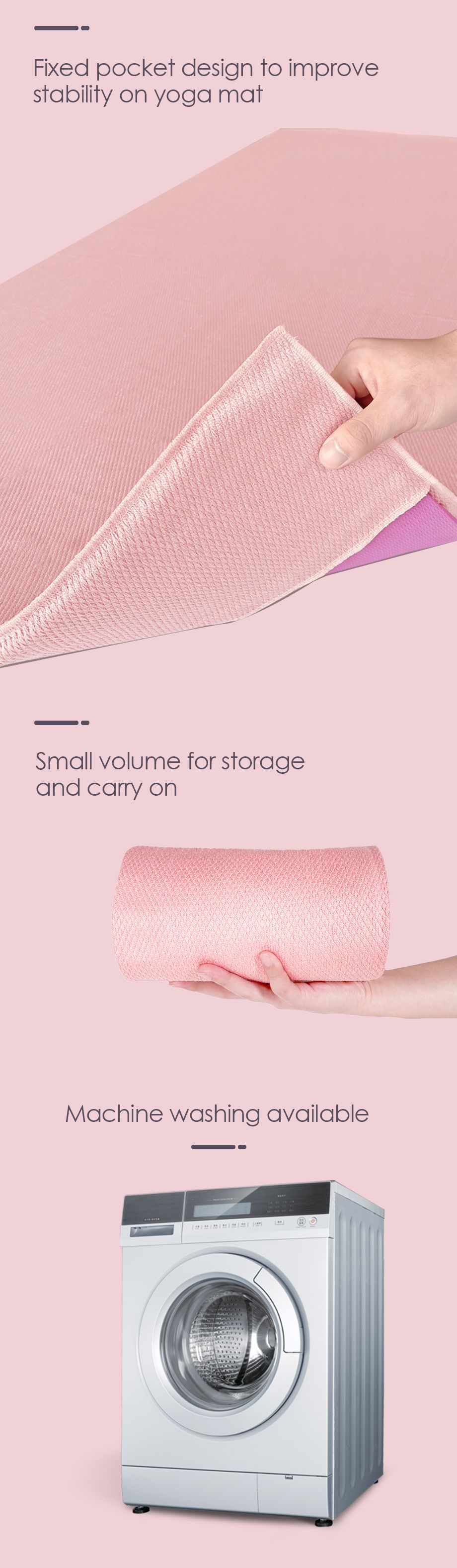 Serviette de yoga pratique