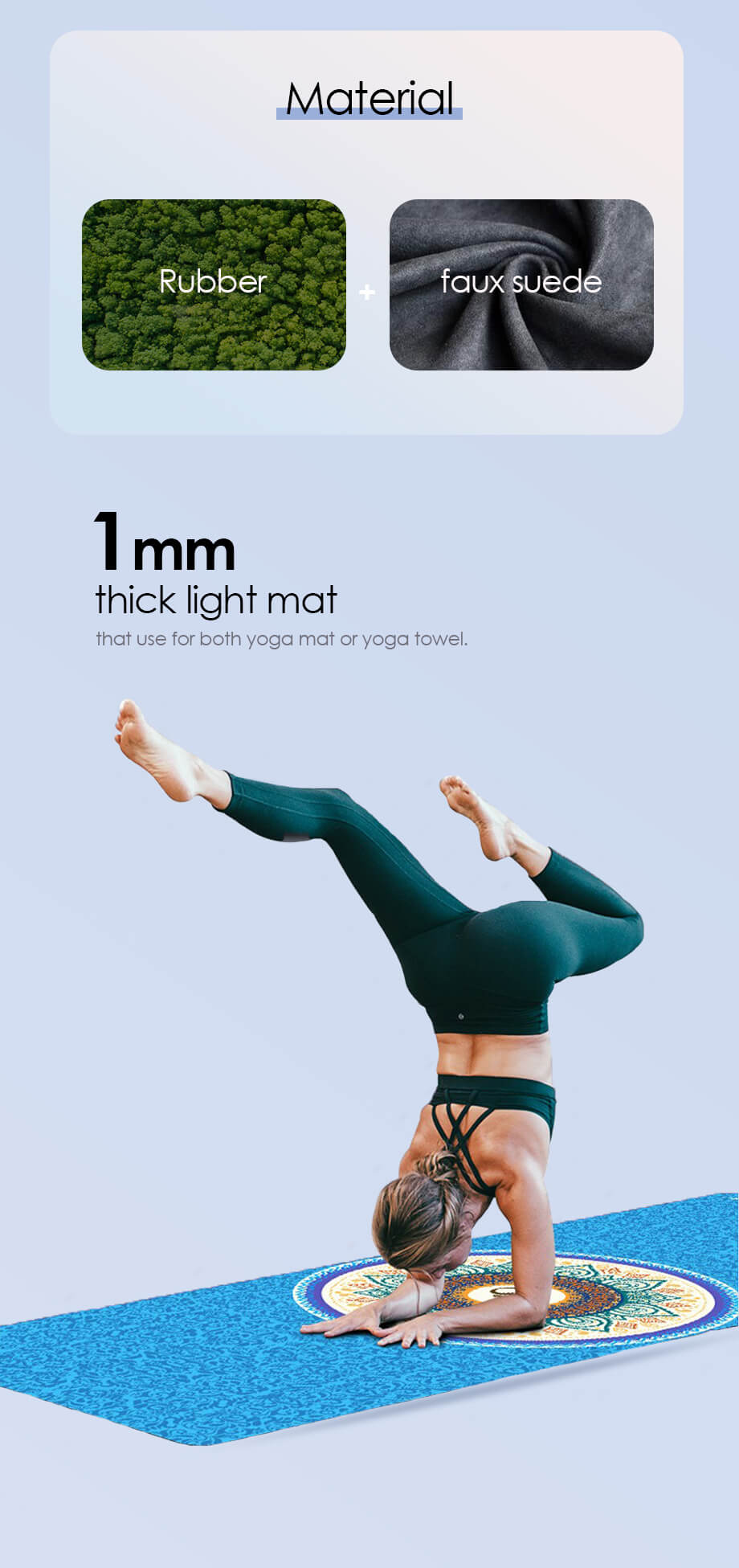 Voyage de yoga serviette Fordable Voyage de yoga serviette Fordable