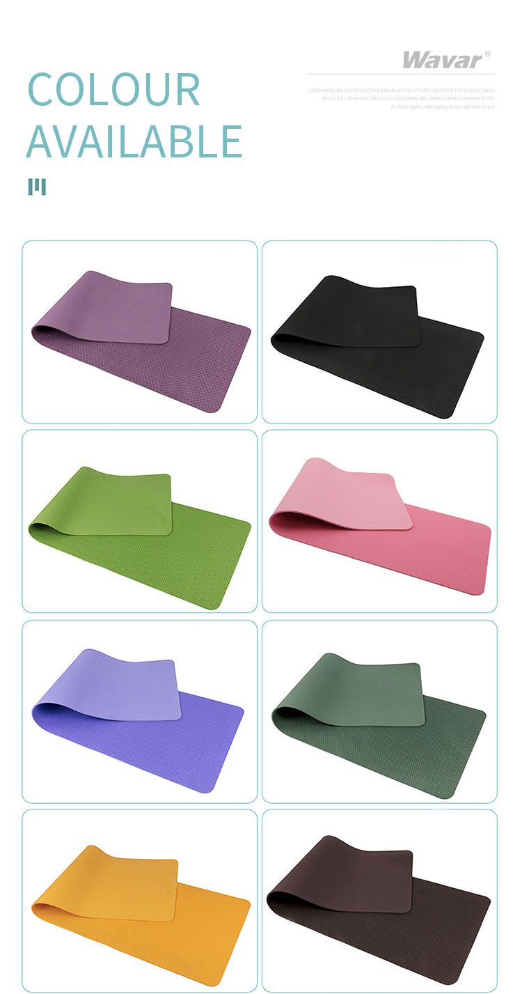 Tapis de fitness sans glissement extra-large TPE Tapis de fitness sans glissement extra-large TPE