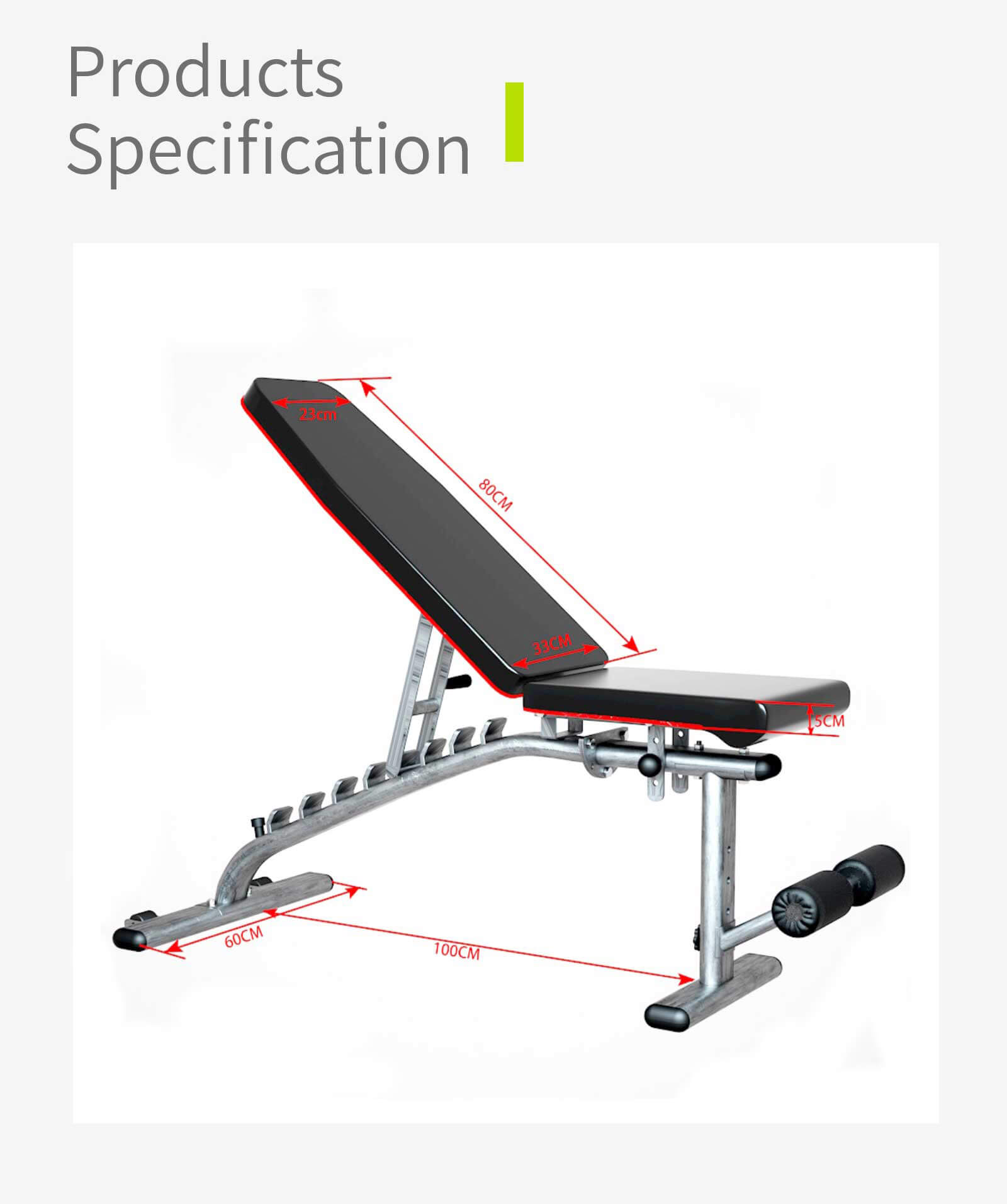 Banc de poids réglable Banc de poids réglable
