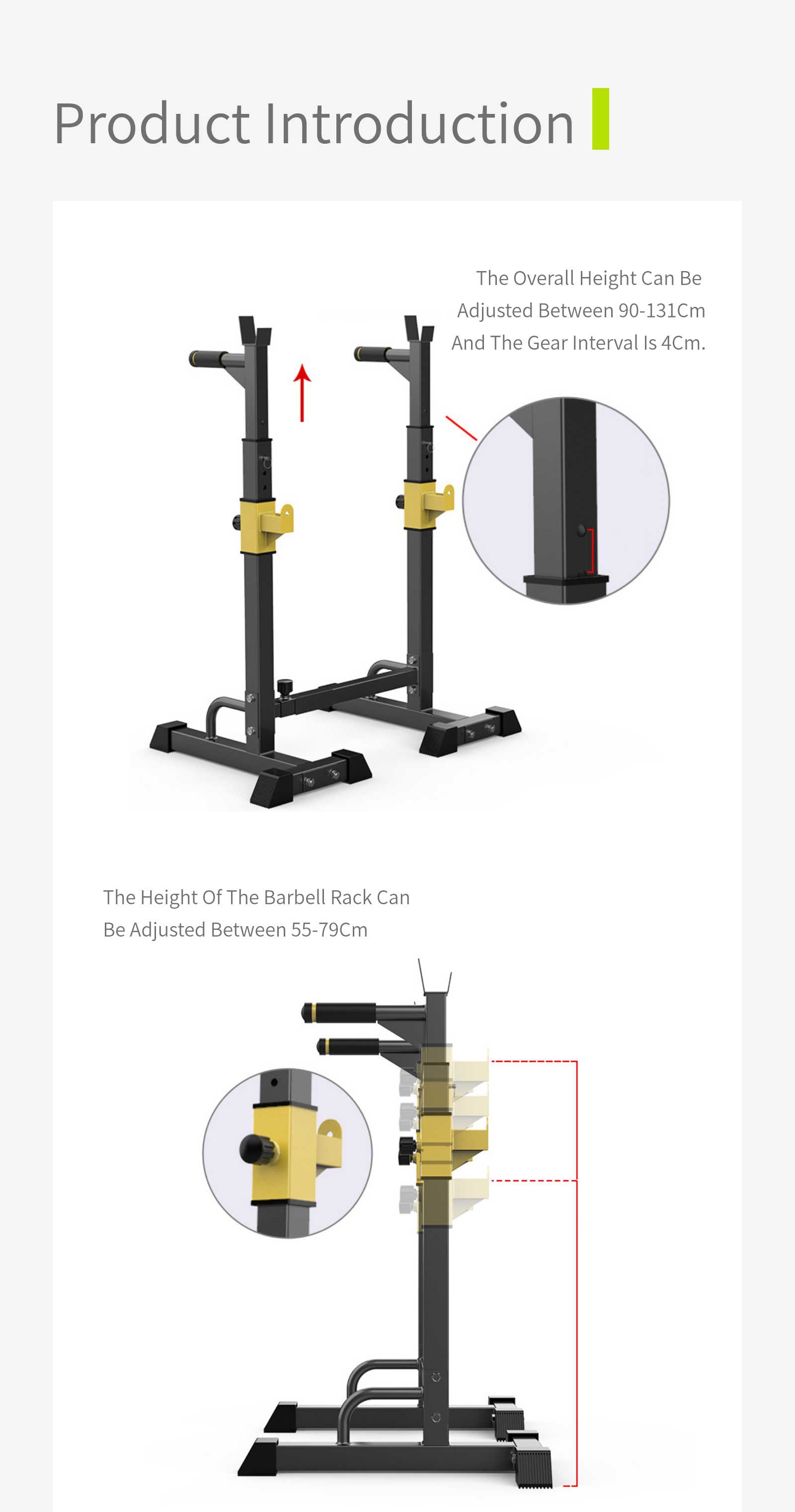 Rack de squat multifonctionnel