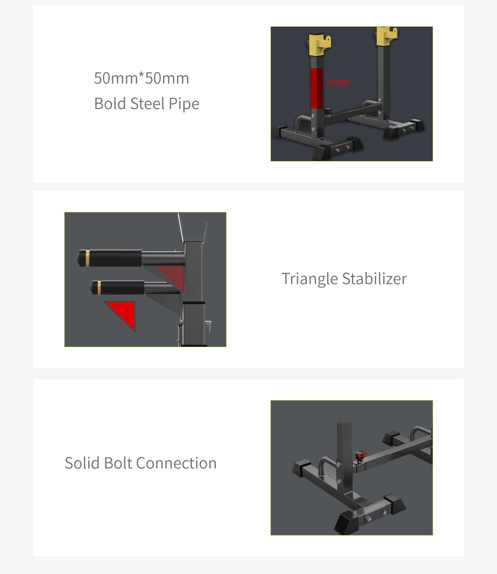 Rack de squat multifonctionnel