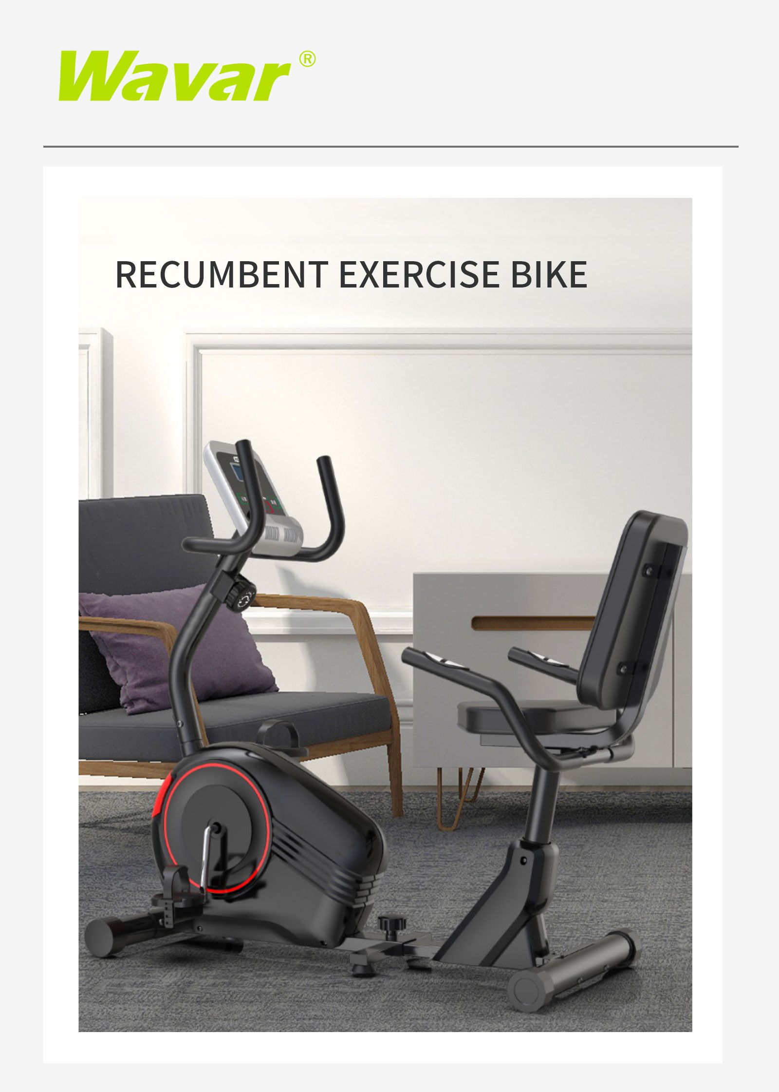 Vélo d'exercice couché