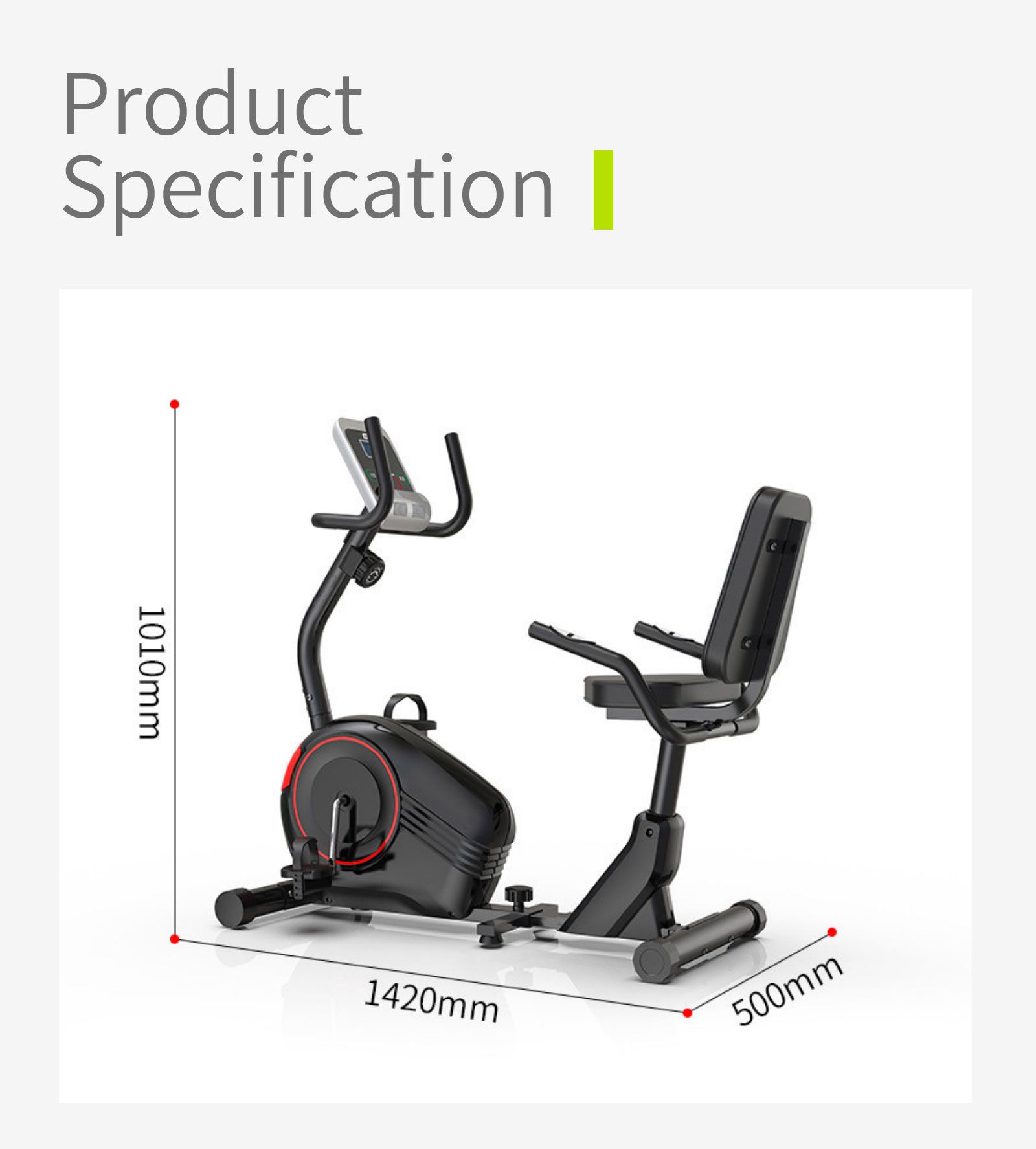 Vélo d'exercice couché
