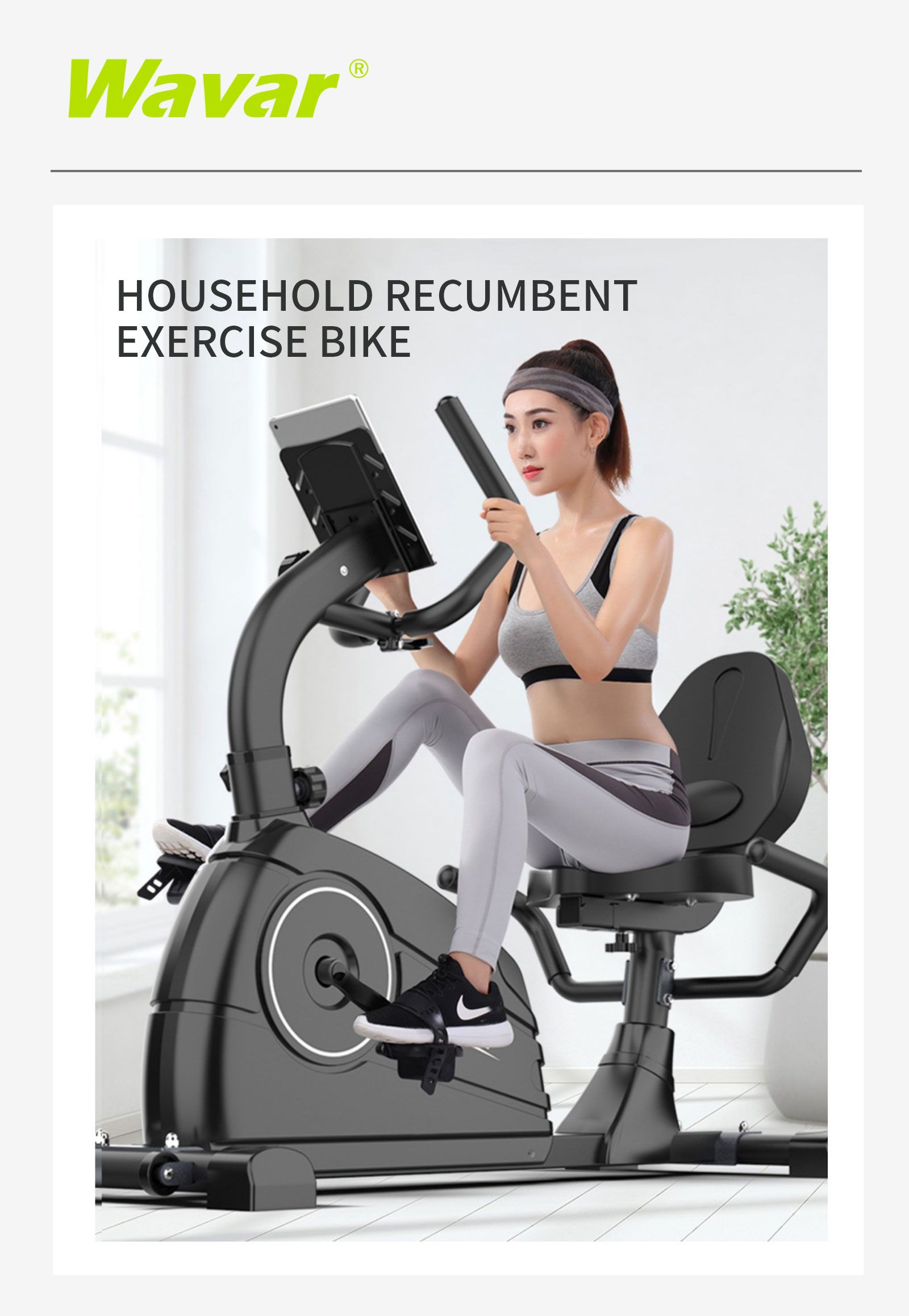 Vélo d'exercice couché à la maison