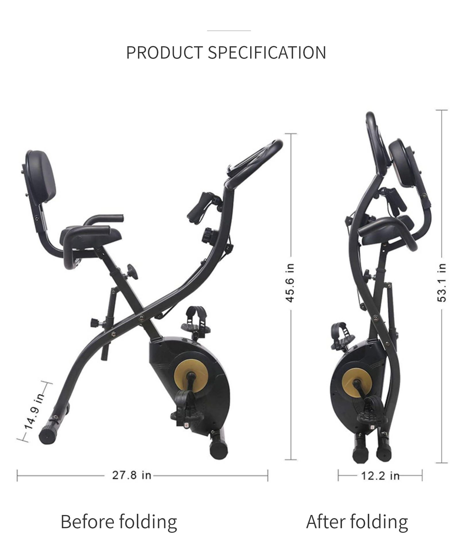 Vélo d'exercice pliable