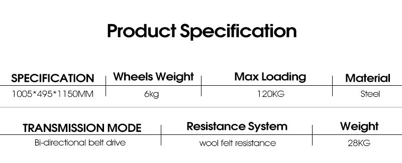 Spécifications de produits à vélo de spin d'intérieur