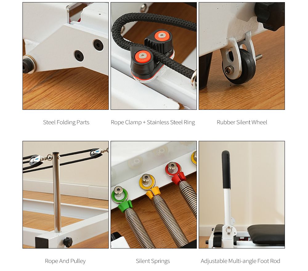 Réformateur de Pilates portables en acier