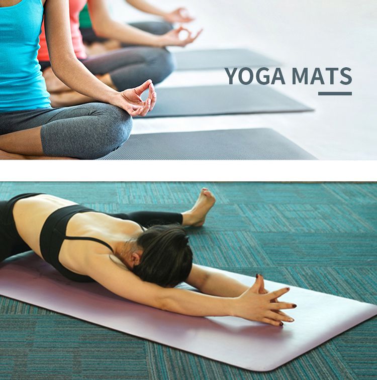 Tapis de yoga en caoutchouc PU à haute densité avec une poignée supérieure pour le yoga chaud