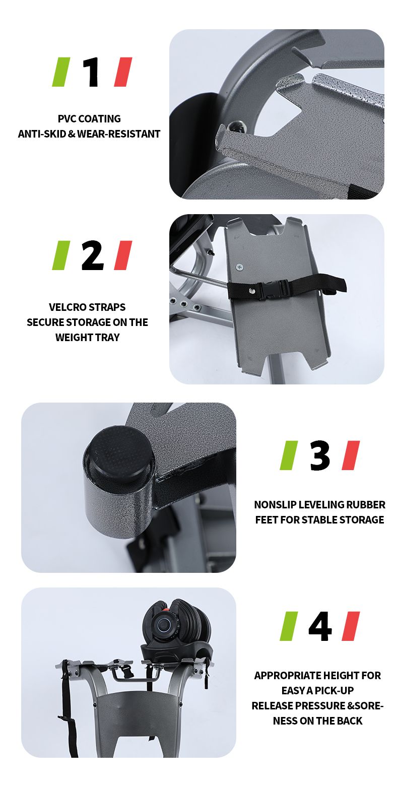 Support de rack haltères réglables de 24 kg Support de rack haltères réglables de 24 kg