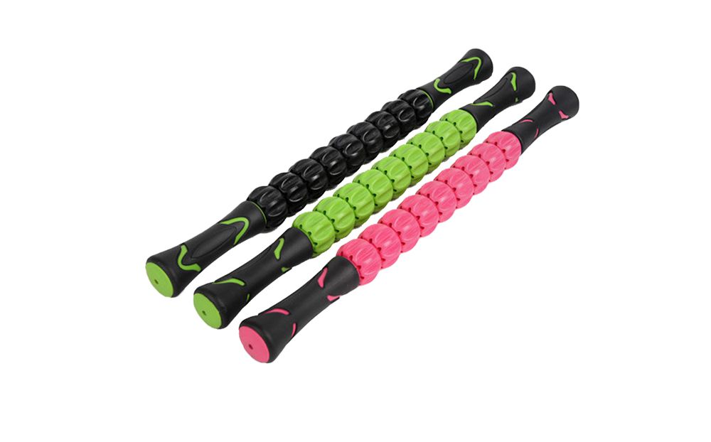 Stick de massage avec 9 rouleaux musculaires Stick de massage avec 9 rouleaux musculaires