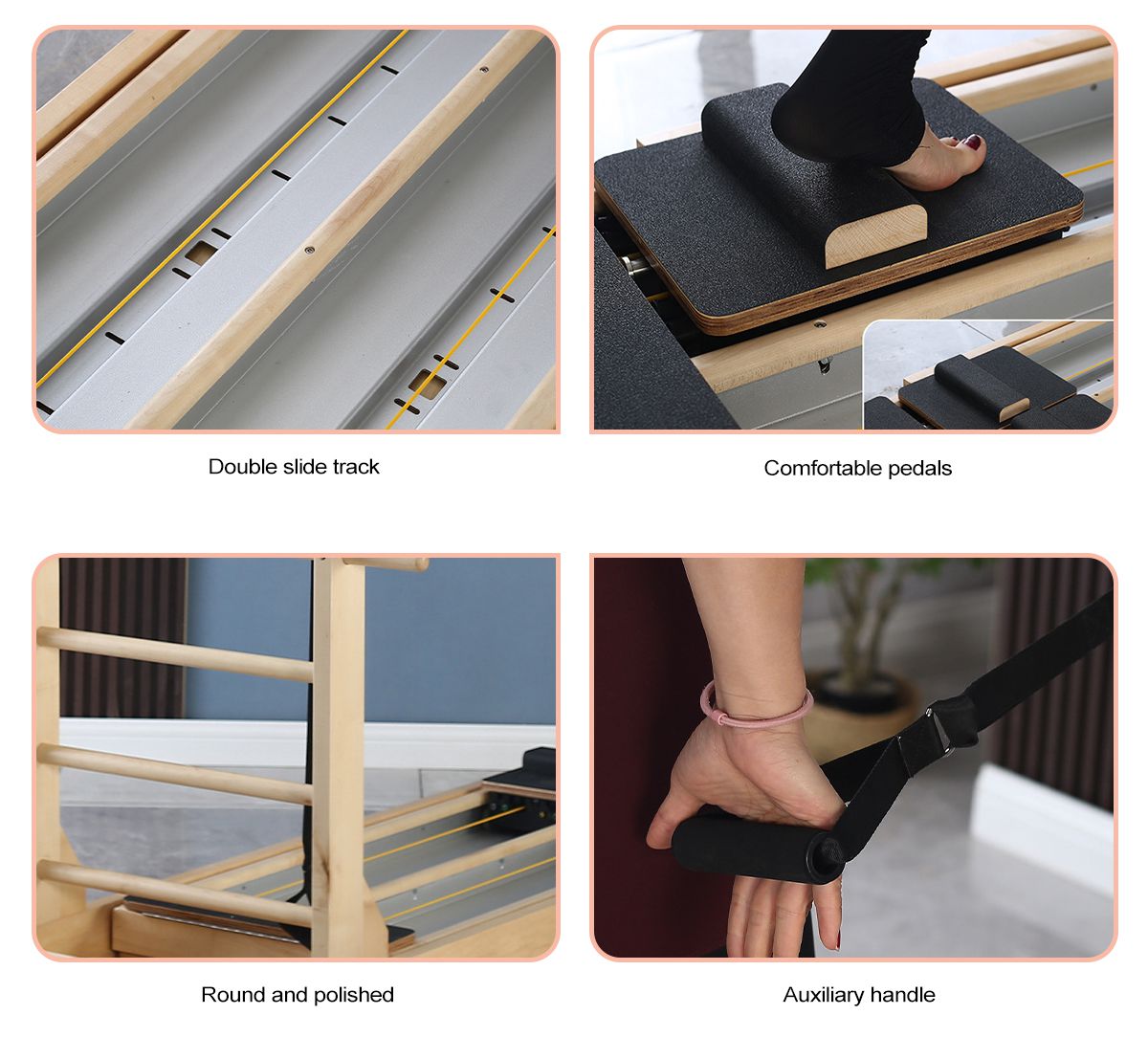 Équipement de glissement à double sens Pilates avec échelle autoportante