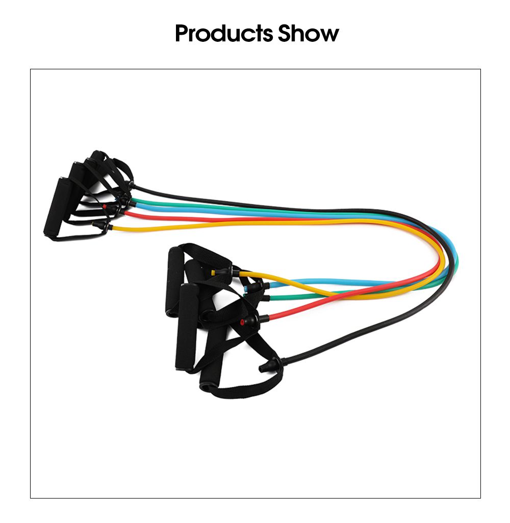 Tube de résistance à plusieurs couleurs avec poignées en mousse