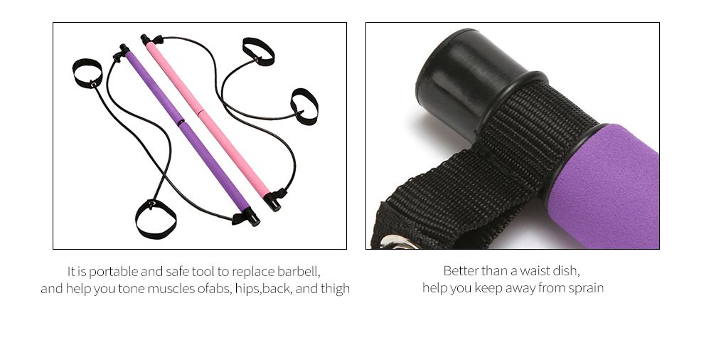 Pilates Exercice Bar avec une bande de résistance