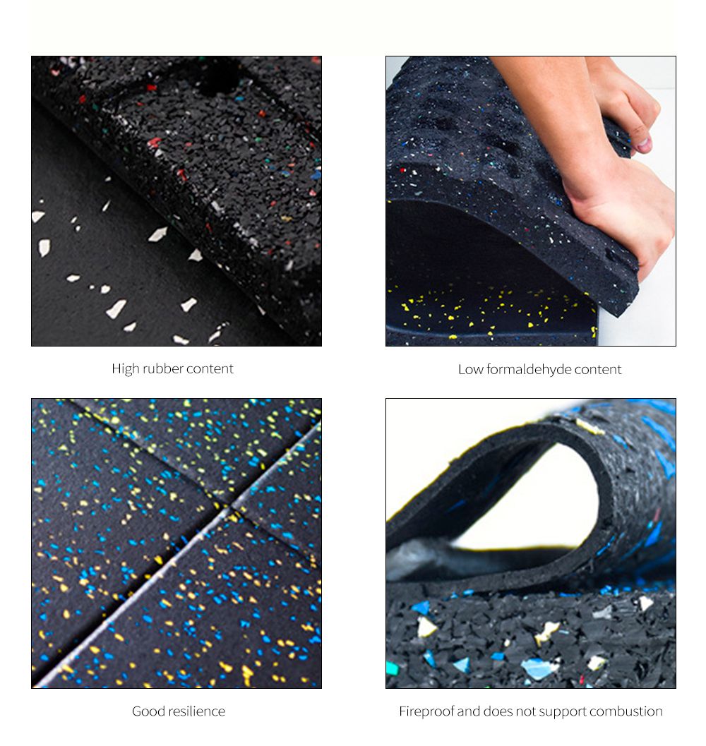 Style de boucle de tapis de sol en caoutchouc