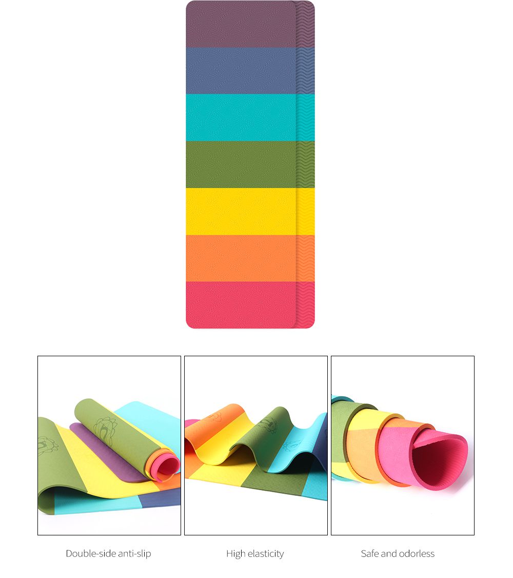 TPE Color Block Yoga Mat TPE Color Block Yoga Mat