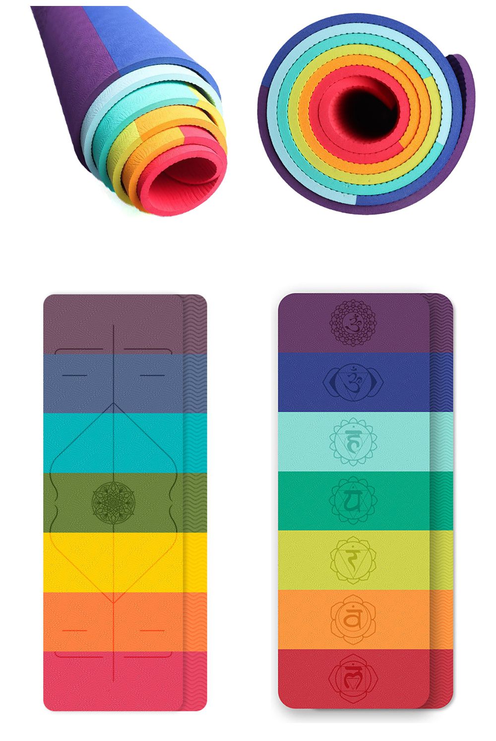 TPE Color Block Yoga Mat TPE Color Block Yoga Mat