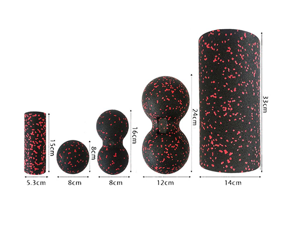 Ensemble de ballon de massage à rouleaux de yoga 3PCS