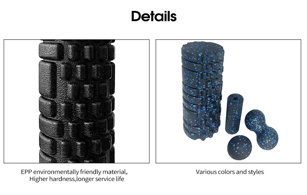 Ensemble de ballon de massage à rouleaux de yoga 3PCS