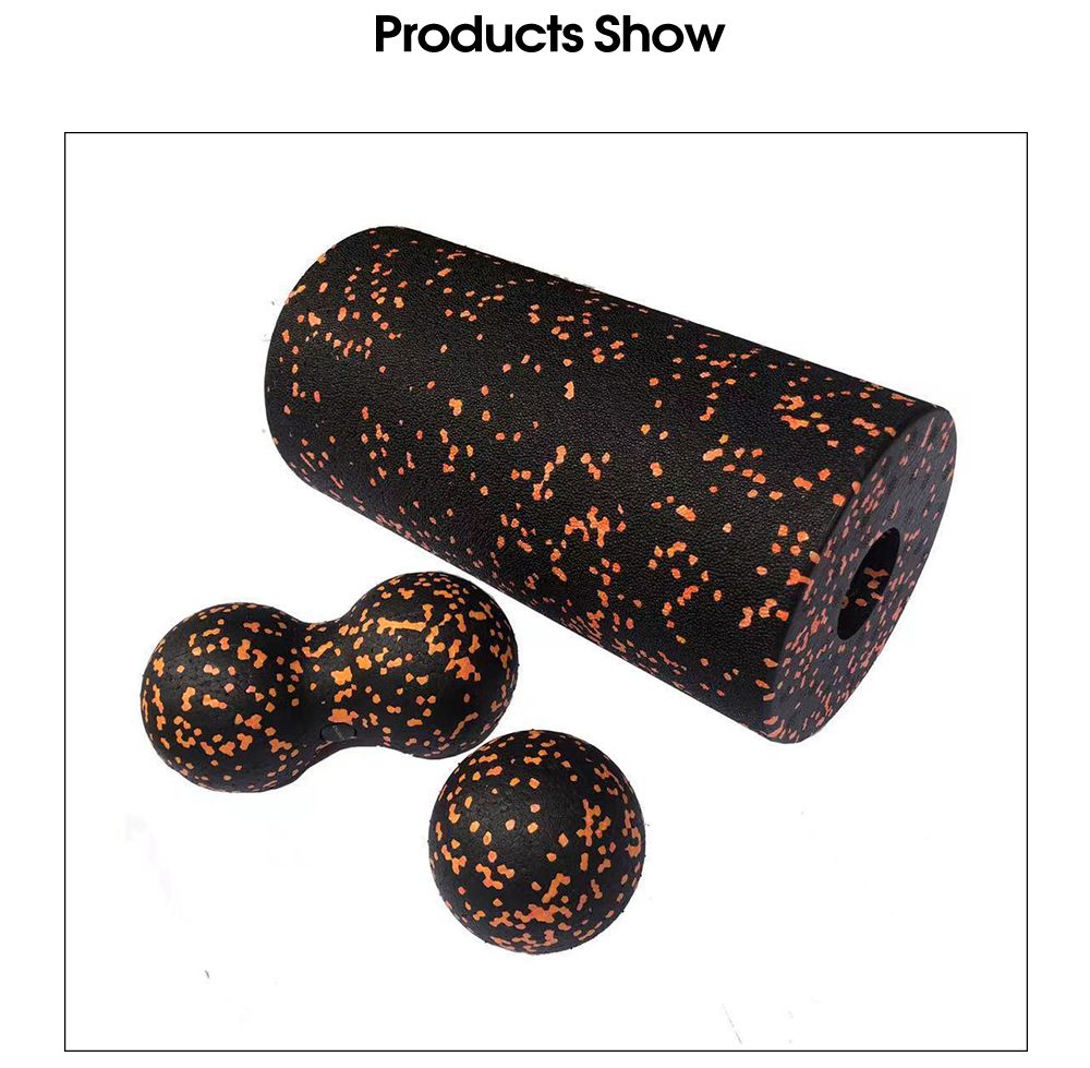 Ensemble de ballon de massage à rouleaux de yoga 3PCS