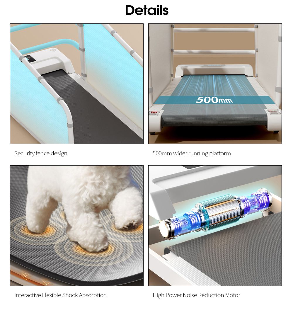 Taille du tapis roulant pour animaux de compagnie Small and Medium Dog Walker