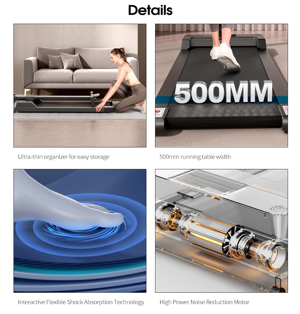 Maison intelligente sur tapis roulant à plat de fitness ultra-etquieur