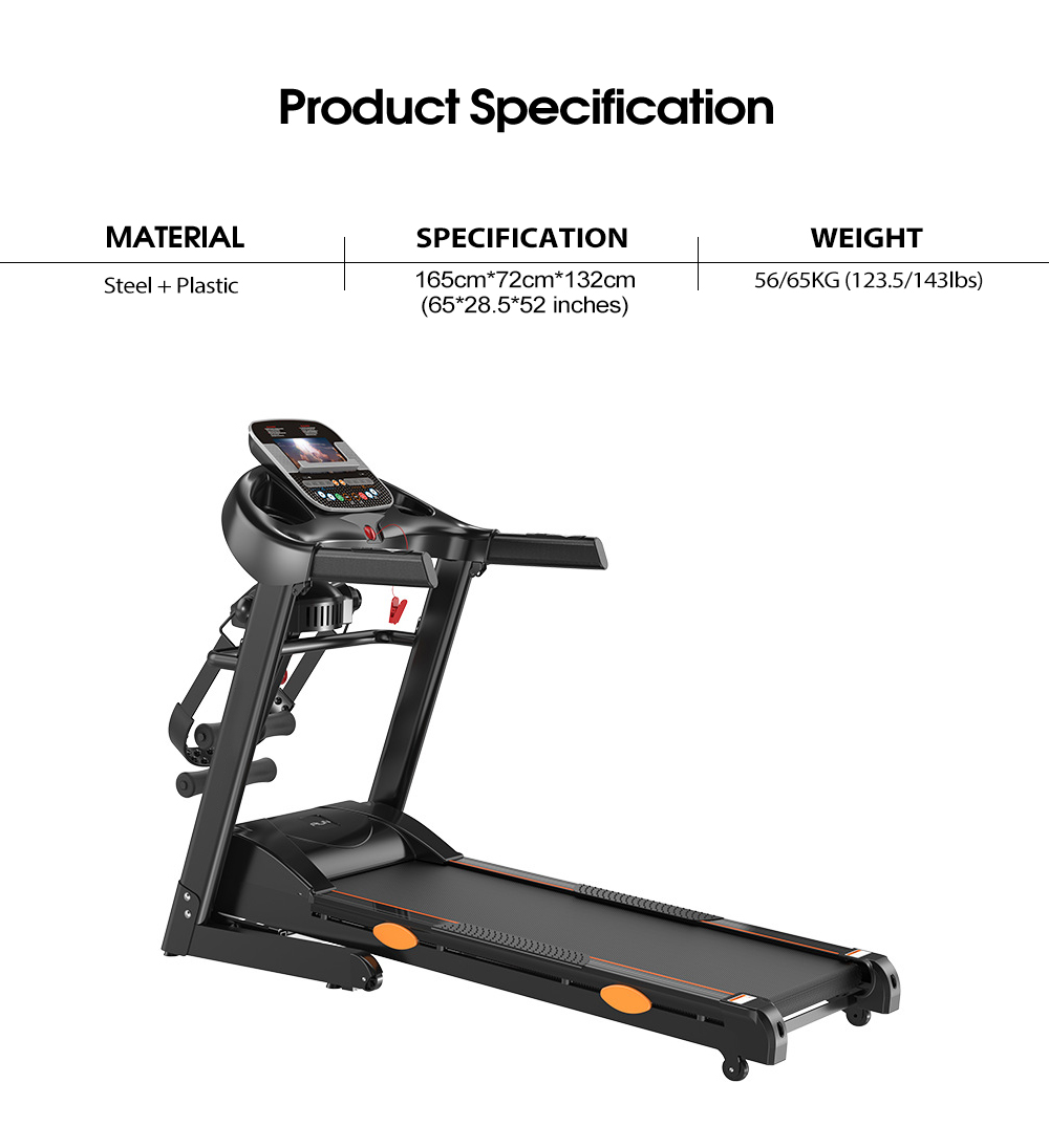 Machine de course de gym intérieure multifonction pliant tapis roulant électrique