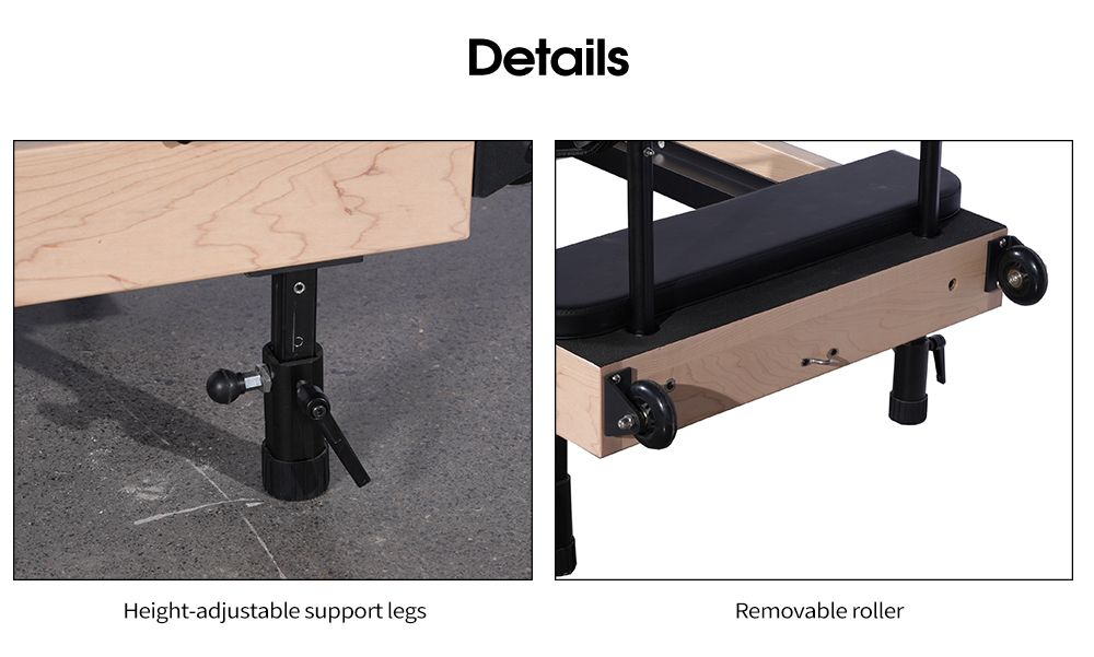 Reformateur pliant pliant de l'érable (hauteur réglable de la jambe)