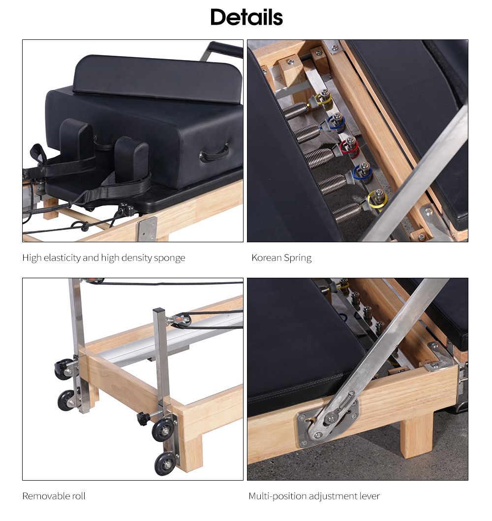 À la maison en bois pliable Pilates réformateur