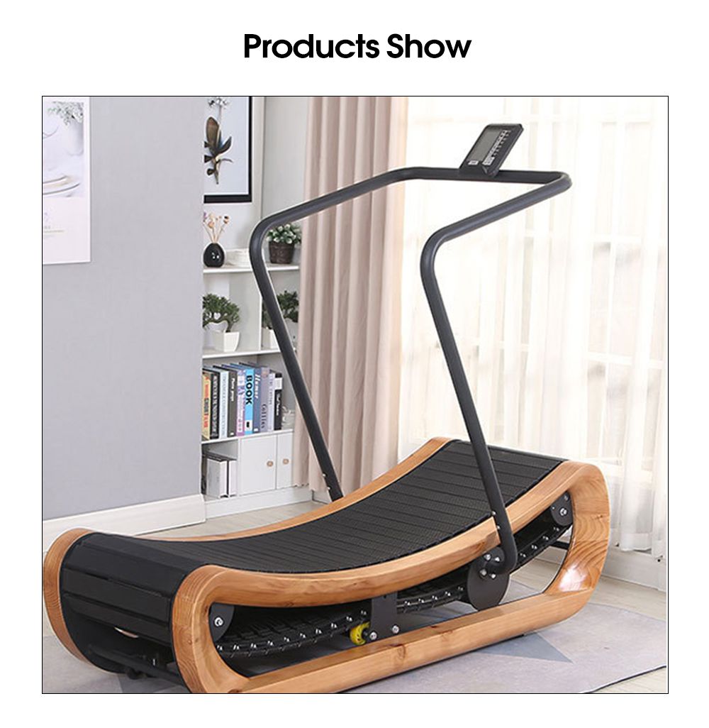 Courbe en bois de course en bois non électrique tapis roulant mécanique Courbe en bois de course en bois non électrique tapis roulant mécanique