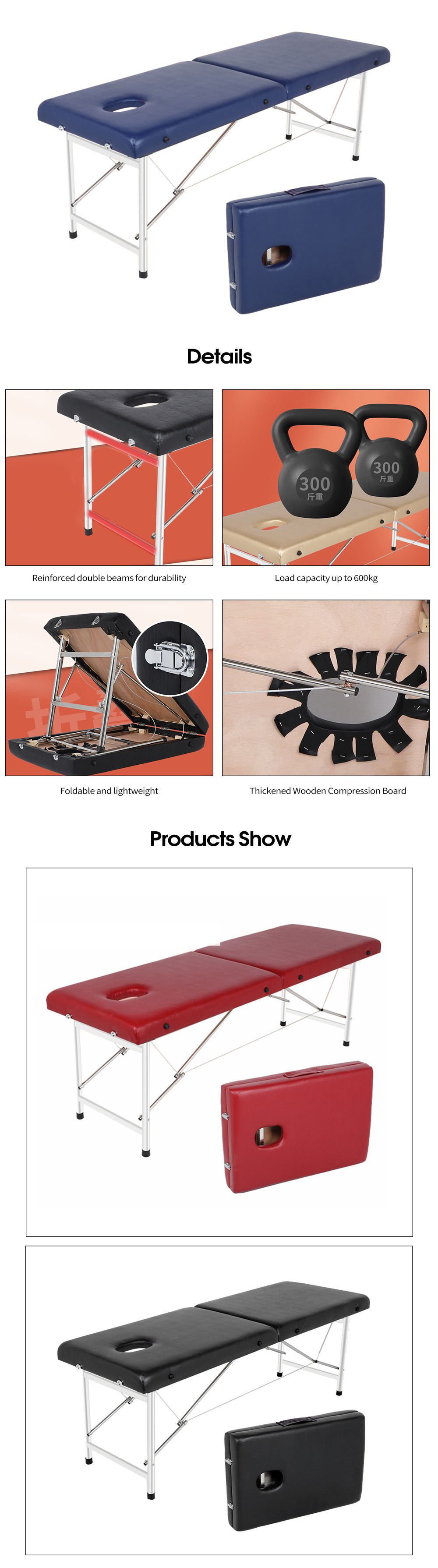 Table de massage pliante portable Table de massage pliante portable