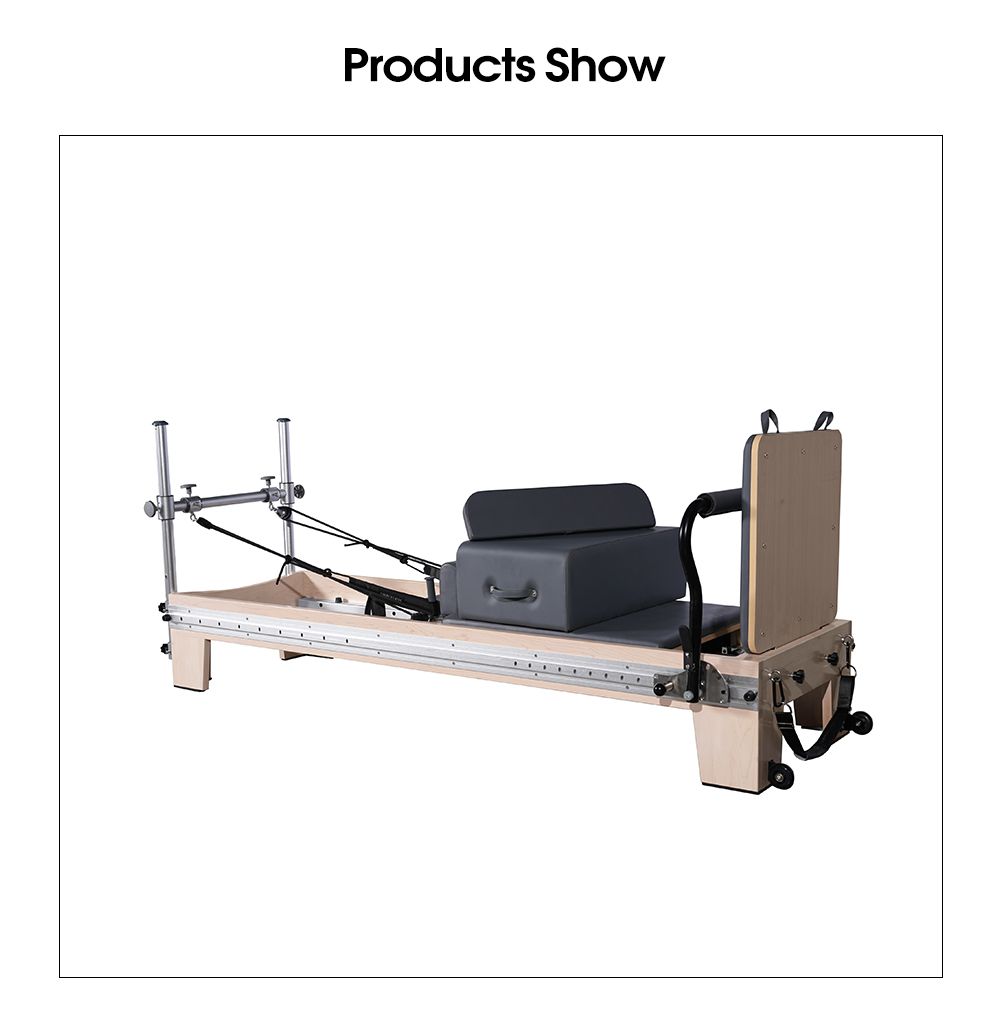 Lit réformateur Pilates en bois à piste complète