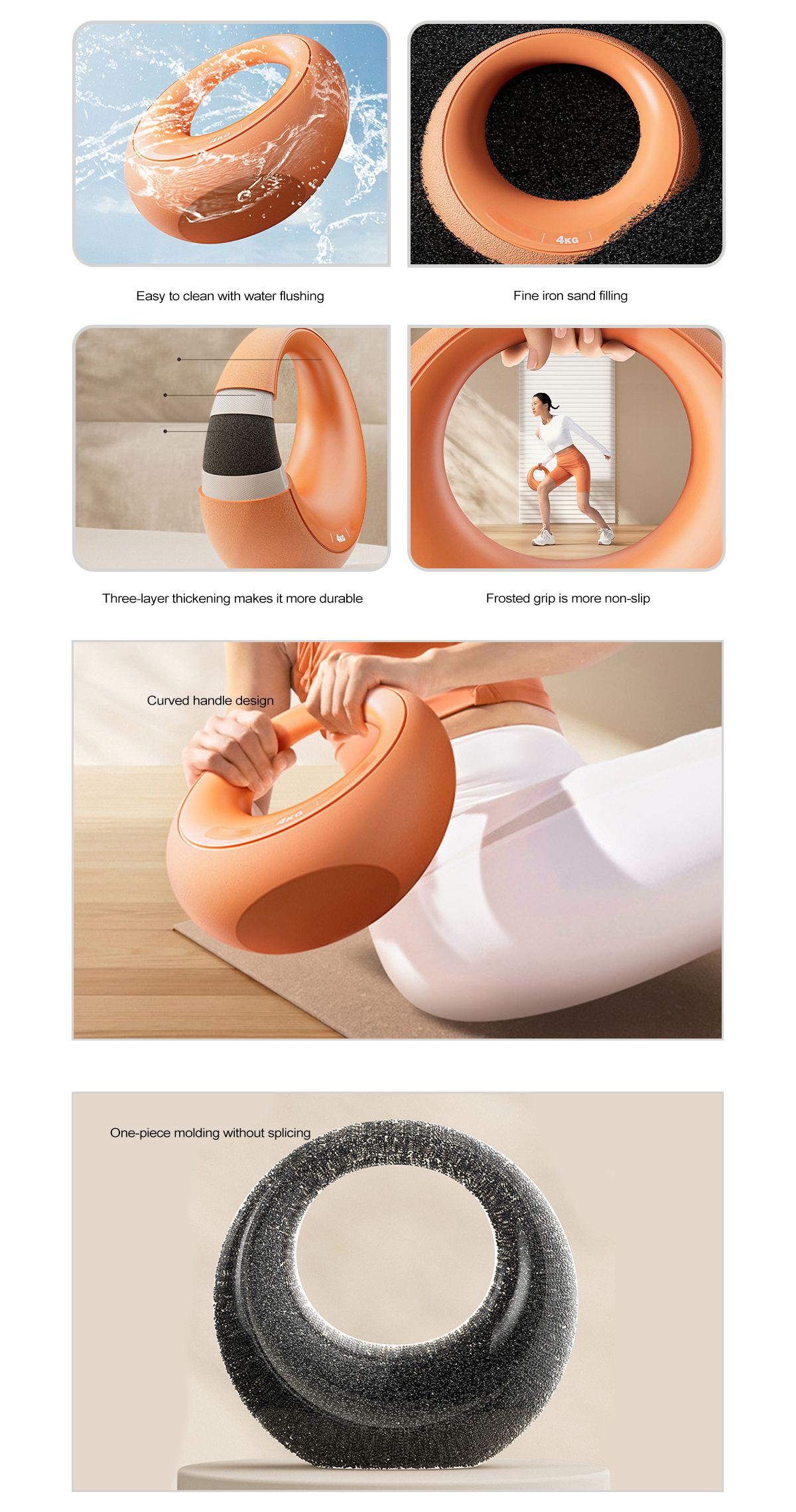 PVC Soft Kettlebell avec une garniture de sable fin