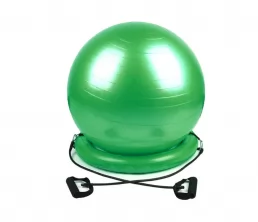 Boule de gym avec des bandes de base et de résistance