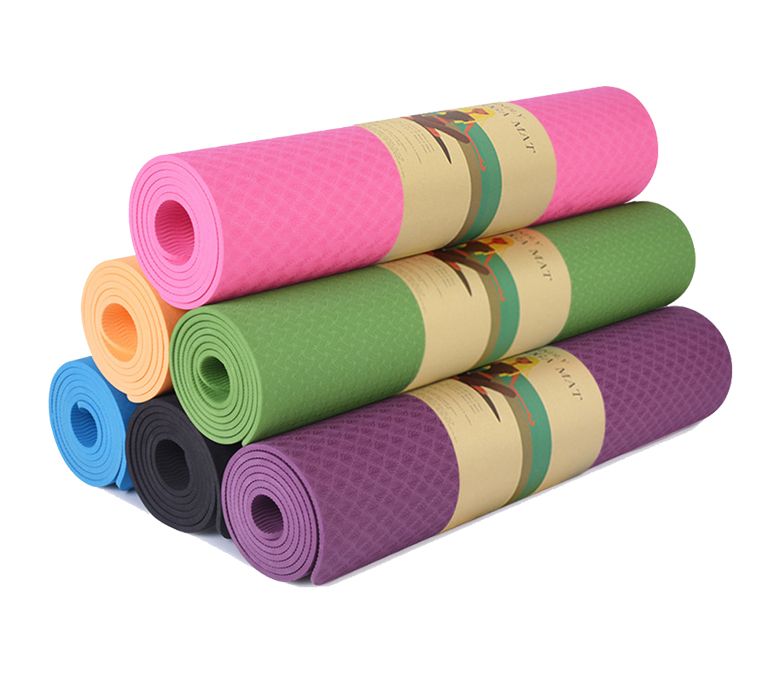Tapis de yoga TPE de couleur unique