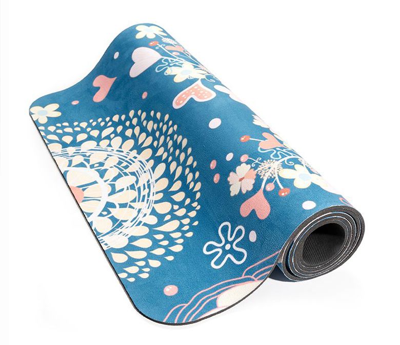 Tapis de yoga en caoutchouc en daim